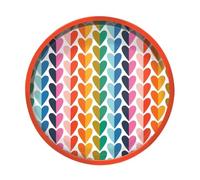 Kate Rhees Rainbow Hearts Deepwell Tin Tray 300mm (d)