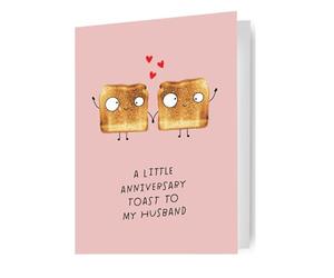 KATE SMITH Happy Anniversary Husband Occasion Card