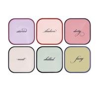 kate spade new york Acrylic Coaster Set of 6, Cocktail Quotes