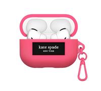 kate spade new york AirPods Pro 2nd Generation case / 1st Generation case with Keychain Ring - Pom Pom Pink, Silicone case for AirPods Pro 2nd / 1st Generation