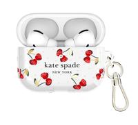 Kate Spade New York AirPods Pro 3 Protective Case with Keychain Ring Clip - Cherry Dot, Compatible with AirPods 3rd Generation