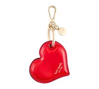 kate spade new york AirTag Charm Keychain - Heart-Shaped AirTag Holder with Luxe Gold Ring Clip for Bags, Luggage, Keys, and More - Classic Red