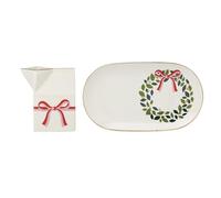 Kate Spade New York Be Jolly Milk & Cookie Plate, Christmas Serveware, Festive Holiday