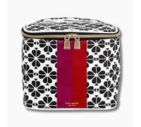 Kate Spade New York Insulated Lunch Tote, Small Lunch Cooler, Thermal Bag with Double Zipper Close and Carrying Handle (Black Spade Flower)