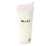 Kate Spade New York Bridal Insulated Thermal Travel Mug Tumbler, 16 Ounces, Miss to Mrs. (Pink)