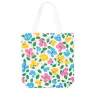 kate spade new york Canvas Tote Bag for Women, Cute Tote Bag for Work or Teacher, Canvas Beach Bag, Book Tote with Pocket, Painterly Bouquet, M
