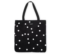 kate spade new york Canvas Tote Bag for Women, Enchanted Dot | Cute Black and White Dot Tote Bag for Work or Teacher, Canvas Beach Bag, Book Tote with Interior Pocket