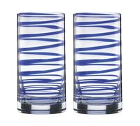 kate spade new york Charlotte Street 2-Piece Highball Glass Set, 1 Count (Pack of 1), Blue