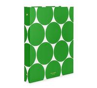 Kate Spade New York Cute 1 Inch Binder, Holds Letter Size 8.5'' x 11'' Paper, 3 Ring Binder with Tab Dividers and Pockets, Green Three Ring Binder, Joy Dot