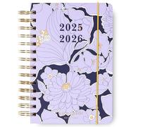 kate spade new york Daily Planner 2025-2026 Medium Agenda August 2025-December 2026, Hardcover Weekly and Monthly Spiral Planner with Stickers (Coastal Garden)