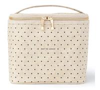 Kate Spade New York Deco Dots Lunch Tote Out To Lunch - Canvas, Insulated Interior, Gold Bow Zipper, Top Handle Pequeno Elodie