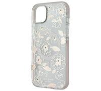 Kate Spade New York Defensive Hardshell Case Compatible with MagSafe for Apple iPhone 14 Plus - Gold Floral [KSIPH-240-GFL]