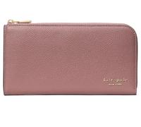 kate spade new york Devin Pebbled Leather Zip Around Continental Wallet, Dusk Rose