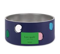 kate spade new york Dog Dish for Food and Water, Stainless Steel Bowl with Non-Slip Base, 4 Cup (32oz) Capacity, Large Pet Food Bowl or Water Dish for Dogs, Watercolor Dot