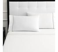 kate spade new york Dot Queen Sheet Set, 300 Thread Count and 100% Cotton, All Season 4 Piece Bedding Set, Machine Washable, White and Black
