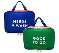 kate spade new york Double Sided Packing Cube, Good to Go | Two Sided Packing Cube and Laundry Bag for Clean and Dirty Clothes, Colorblock Luggage Organizer with Handle & Zipper Closure