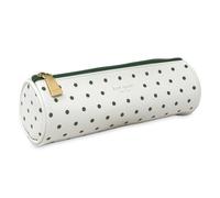 kate spade new york Faux Leather Pen and Pencil Case, Small Pouch for Office Organization for Women with Zipper Closure (Lexington Dot)