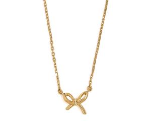 kate spade new york Girlie Pearlie Mini Bow Pendant, Regular, Brass, Cubic Zirconia