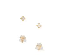 Kate Spade New York Gold Precious Pansy Flower Cry Stud Earring Set - Gold