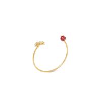 Kate Spade New York Gold Secret Garden Red Strawberry Rabbit Bangle - Gold