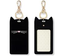 Kate Spade New York ID Badge Clip Key Chain, Black Cat
