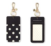 Kate Spade New York Id Badge Clip Key Chain, Black Dot, Black Dot