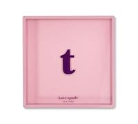 kate spade new york Initial Decorative Tray, Personalized Acrylic Vanity Tray, T (Just Mine)