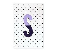 Kate Spade New York Initial Notepad, Paper Pad with 100 Blank Sheets, 7" x 4.75" Small Writing Pad for Desktop Notes, S (Purple)