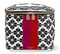 Kate Spade New York Insulated Lunch Tote, Small Lunch Cooler, Thermal Bag with Double Zipper Close and Carrying Handle (Black Spade Flower)
