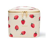 Kate Spade New York Insulated Soft Cooler Lunch Tote with Double Zipper Close and Carrying Handle, Strawberries