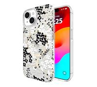 Kate Spade New York iPhone 15/iPhone 14/iPhone 13 Case, Compatible with MagSafe - Multi Color Floral Black and White