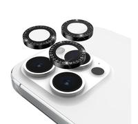 Kate Spade New York iPhone 15 Pro/iPhone 15 Pro Max Camera Lens Protector with Aluminum Ring - Set in Stone Nightfall