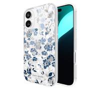 Kate Spade New York iPhone 16 Case - Compatible with MagSafe - Designer Phone Case - Flowerbed Blue Gems