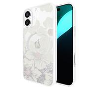 Kate Spade New York iPhone 16 Plus Case - Compatible with MagSafe - Designer Phone Case - Liquid Glitter Hollyhock