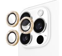 Kate Spade New York iPhone 16 Pro Max/iPhone 16 Pro Camera Lens Protector with Aluminum Ring - Set in Stone Gold