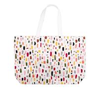 kate spade new york Large Canvas Tote Bag for Women, Cute Tote Bag for Work or Teacher, Canvas Beach Bag, Book Tote with Pocket, Painterly Strokes, Painterly Strokes, L