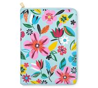 kate spade new york Leatherette Folio, Safari Floral | 13.25" x 9.50" Faux Leather Notepad Zip Folio with Interior Pocket, Zipper Close, and Elastic Pen Loop
