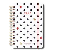 Kate Spade New York Medium 12 Month 2025 Planner Monthly and Weekly Spreads, Sticker Sheel, Note Pages, Pocket and Hardcover (Ladybug Dot)