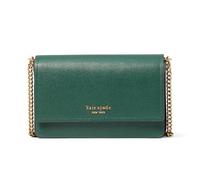 kate spade new york Morgan Saffiano Leather Flap Chain Wallet, Artesian Green, One Size