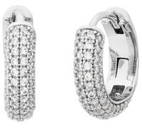 kate spade new york Mini Stone Pave Hoop Earrings, Silver