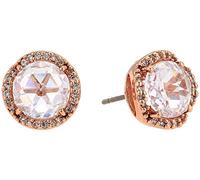 Kate Spade New York pave round large studs, Clear/Rose Gold