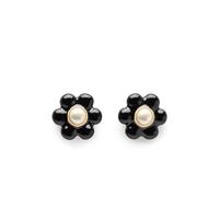 kate spade new york Petal Puff Studs, One Size, brass,epoxy stone,enamel,cubic zirconia, Cubic Zirconia