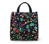 Kate Spade New York Portable Soft Cooler Lunch Bag, Thermal Tote with Silver Insulated Interior Lining and Storage Pocket, Autumn Floral