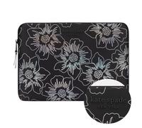 kate spade new york Puffer Laptop Sleeve 14 Inch - Hollyhock Iridescent Black - for 13 to 14 inch MacBook Pro M3 Max/M3/M2/M2/M1 Max/M1 Pro