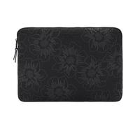 kate spade new york Puffer Laptop Sleeve 14 Inch - Reverse Hollyhock Black - Compatible with All MacBook M Series Devices up to 14 Inch