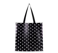 kate spade new york Reusable Shopping Bag, Grocery Tote with Shoulder Straps, Large Collapsible Tote (Almond Dot)