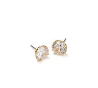Kate Spade New York round earrings, Clear/Gold