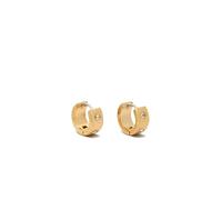 Kate Spade New York SET IN STONE chunky huggies, Gold Clear