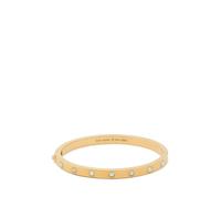 kate spade new york Set in Stone Metal Hinged Bangle, One Size, stainless steel,synthetic opal,cubic zirconia, no gemstone