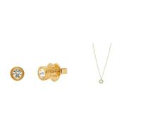 Kate Spade New York Set in Stone Studs & Mini Pendant, Clear/Gold